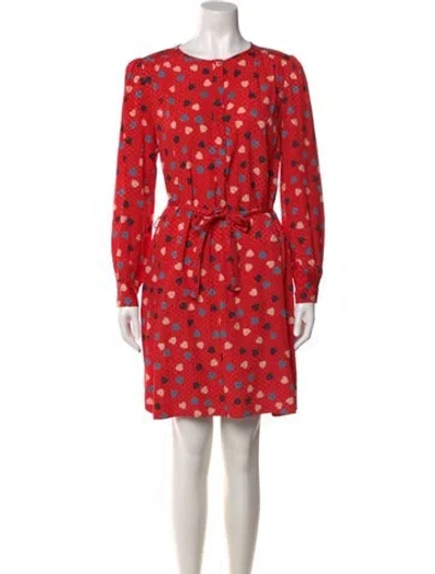 Pre-owned See By Chloé Printed Mini Dress In Red