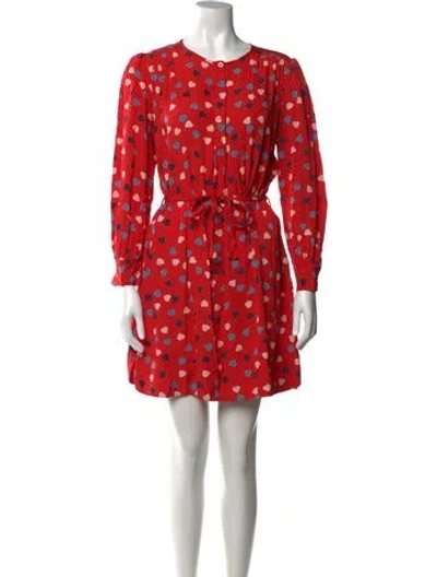 Pre-owned See By Chloé Printed Mini Dress In Red