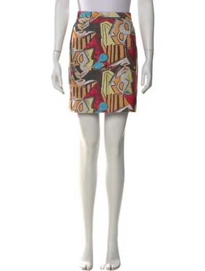 Pre-owned See By Chloé Printed Mini Skirt In Orange