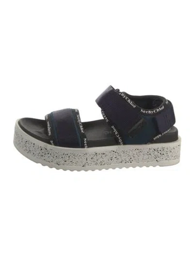 Pre-owned See By Chloé Printed Sandals In Blue