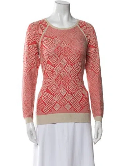 Pre-owned See By Chloé Printed Scoop Neck Sweater In Multi