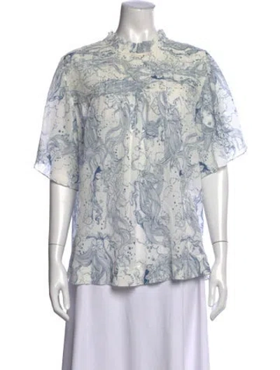 Pre-owned See By Chloé Printed Short Sleeve Top In Multi