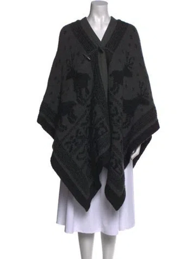 Pre-owned See By Chloé Printed V-neck Sweater In Black