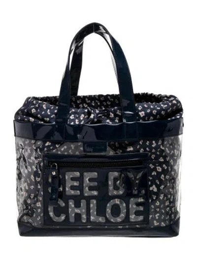 Pre-owned See By Chloé Pvc Tote In Blue