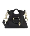 See By Chloé Ring-detailed Leather Crossbody Bag In Black