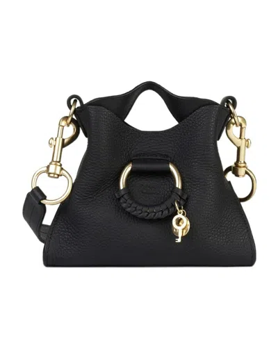 See By Chloé Ring-detailed Leather Crossbody Bag In Black