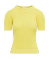 See By Chloé Round Neck Sweater In Yellow