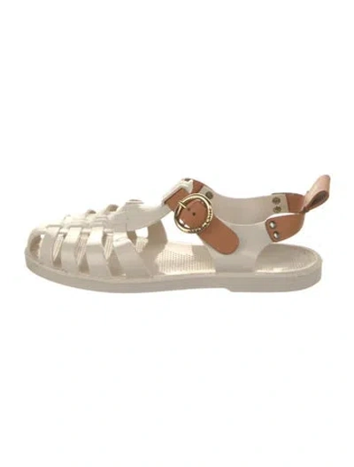 Pre-owned See By Chloé Rubber Flats In Neutral