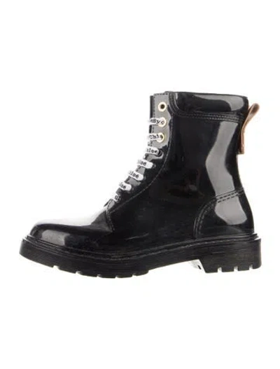 Pre-owned See By Chloé Rubber Rain Boots In Black