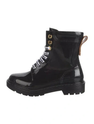 Pre-owned See By Chloé Rubber Rain Boots In Black