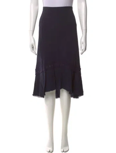 Pre-owned See By Chloé Ruffle Embellishment Knee-length Skirt W/ Tags In Black
