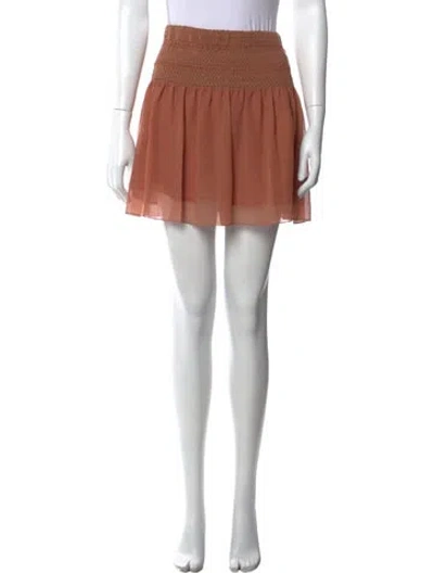 Pre-owned See By Chloé Ruffle Embellishment Mini Skirt In Brown