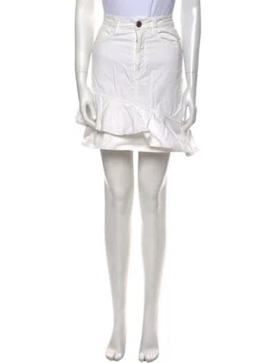 Pre-owned See By Chloé Ruffle Embellishment Mini Skirt In White