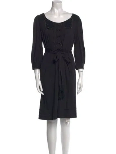 Pre-owned See By Chloé Scoop Neck Knee-length Dress In Black