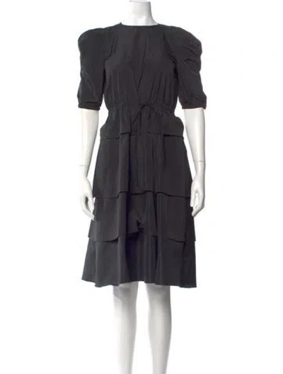 Pre-owned See By Chloé Scoop Neck Knee-length Dress In Black