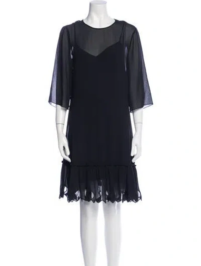 Pre-owned See By Chloé Scoop Neck Knee-length Dress In Black