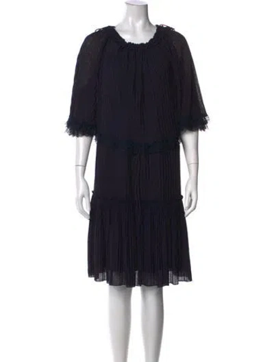 Pre-owned See By Chloé Scoop Neck Knee-length Dress In Black