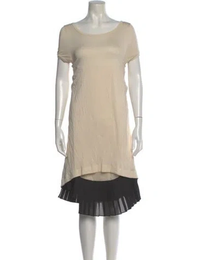 Pre-owned See By Chloé Scoop Neck Knee-length Dress In Neutral