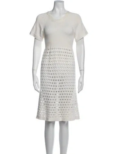 Pre-owned See By Chloé Scoop Neck Knee-length Dress In Neutrals