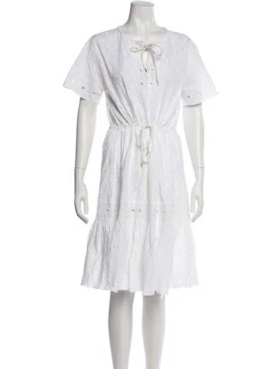 Pre-owned See By Chloé Scoop Neck Knee-length Dress In White