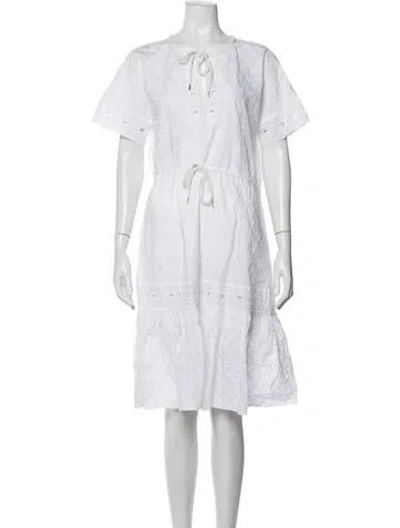 Pre-owned See By Chloé Scoop Neck Knee-length Dress In White
