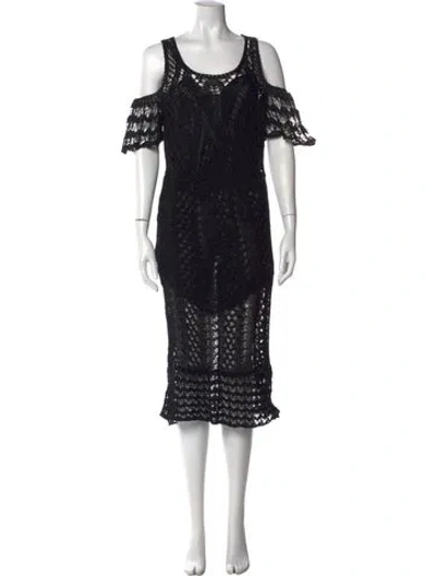 Pre-owned See By Chloé Scoop Neck Long Dress In Black