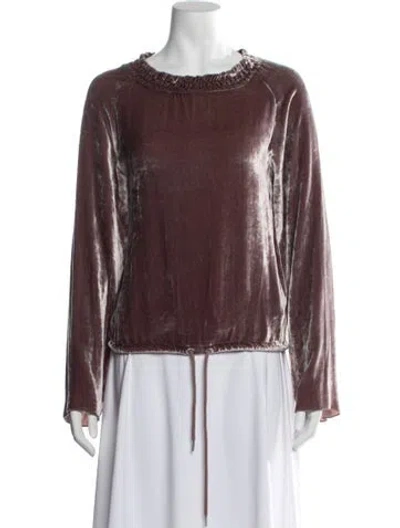 Pre-owned See By Chloé Scoop Neck Long Sleeve Top In Neutrals