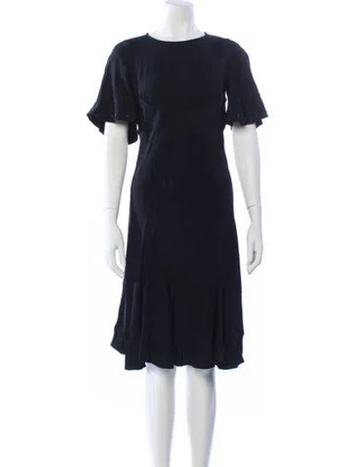 Pre-owned See By Chloé Scoop Neck Midi Length Dress In Black
