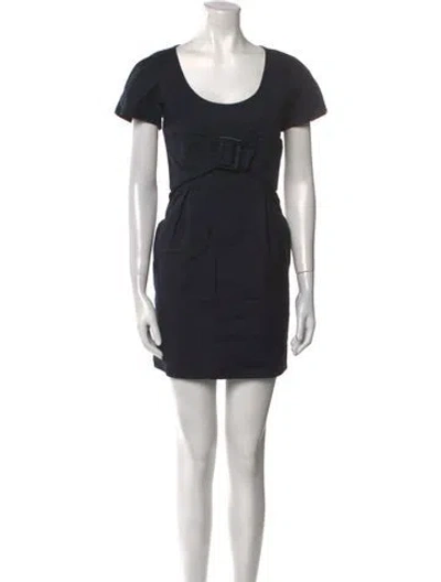 Pre-owned See By Chloé Scoop Neck Mini Dress In Black