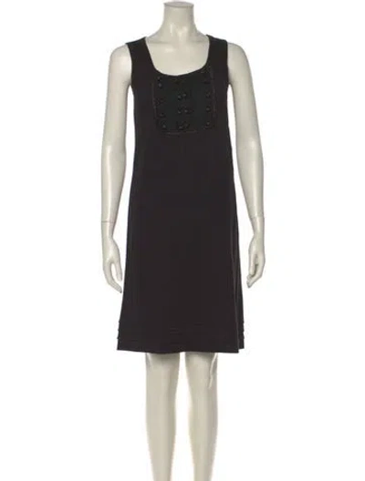 Pre-owned See By Chloé Scoop Neck Mini Dress In Black