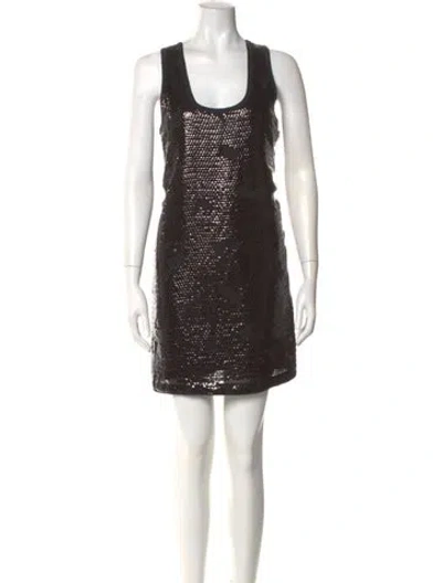 Pre-owned See By Chloé Scoop Neck Mini Dress In Black
