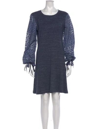 Pre-owned See By Chloé Scoop Neck Mini Dress In Blue