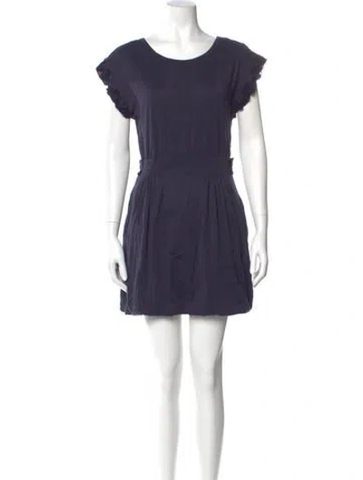 Pre-owned See By Chloé Scoop Neck Mini Dress In Blue
