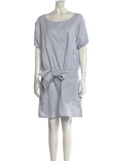 Pre-owned See By Chloé Scoop Neck Mini Dress In Blue