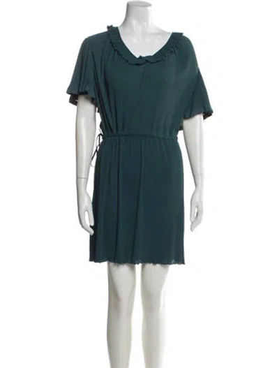 Pre-owned See By Chloé Scoop Neck Mini Dress In Blue