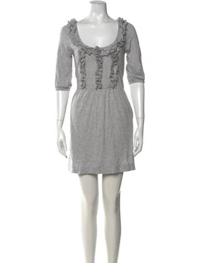 Pre-owned See By Chloé Scoop Neck Mini Dress In Grey