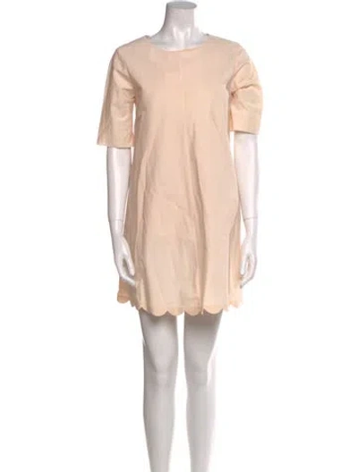 Pre-owned See By Chloé Scoop Neck Mini Dress In Neutral