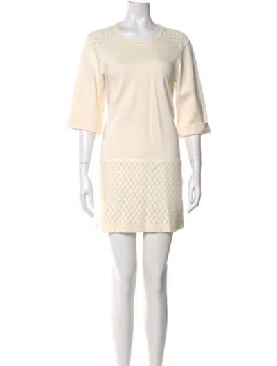 Pre-owned See By Chloé Scoop Neck Mini Dress In Neutral