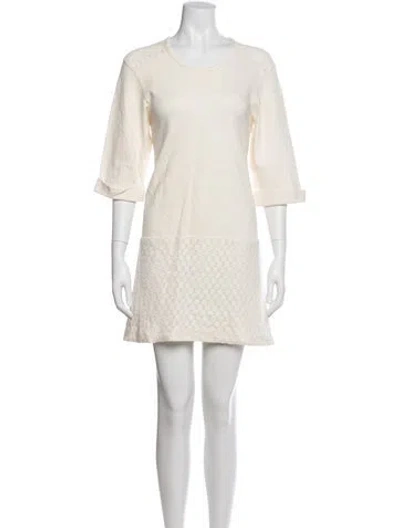 Pre-owned See By Chloé Scoop Neck Mini Dress In Neutral