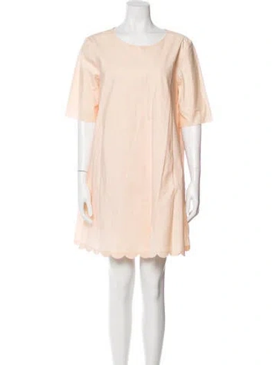 Pre-owned See By Chloé Scoop Neck Mini Dress In Orange