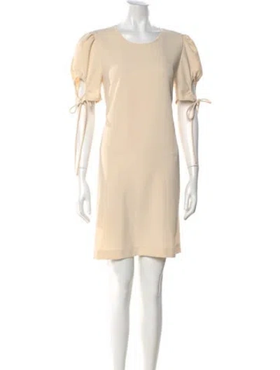 Pre-owned See By Chloé Scoop Neck Mini Dress W/ Tags In Neutral