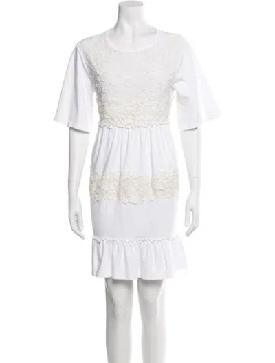Pre-owned See By Chloé Scoop Neck Mini Dress In White
