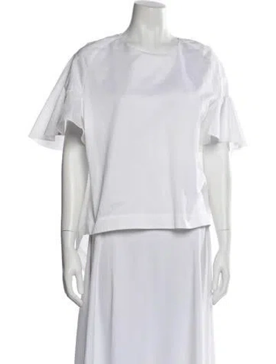 Pre-owned See By Chloé Scoop Neck Short Sleeve T-shirt In White