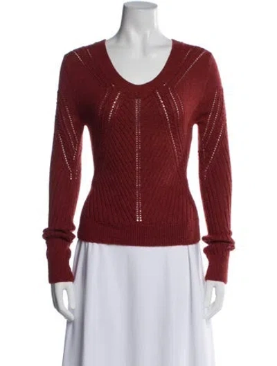 Pre-owned See By Chloé Scoop Neck Sweater In Red