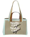 SEE BY CHLOÉ SEE BY CHLOÉ SEE BY GIRL UN JOUR CANVAS & LEATHER TOTE