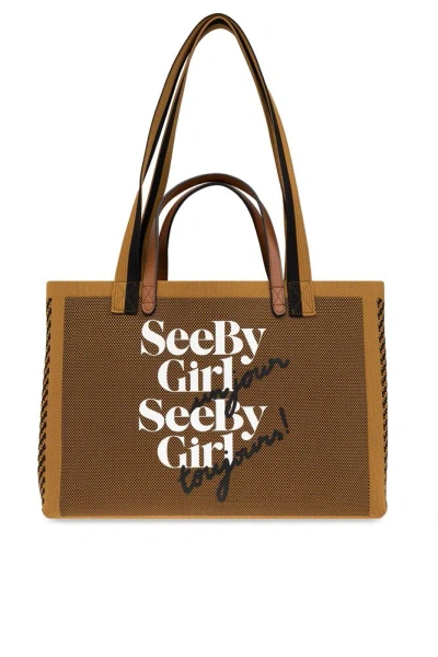 See By Chloé See By Girl Un Jour Tote Bag In Verde Milirare