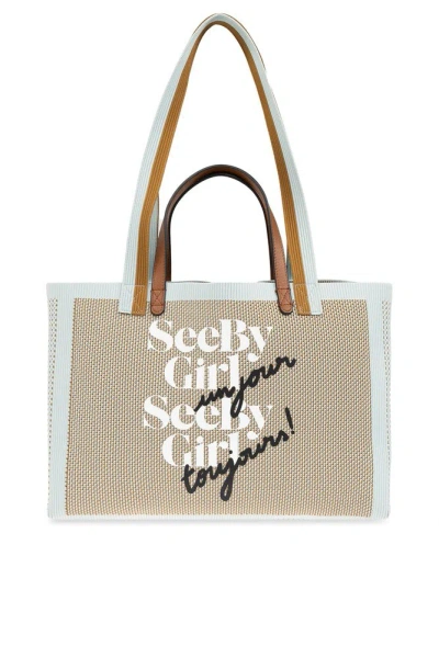 See By Chloé See By Girl Un Jour Tote Bag In Blue