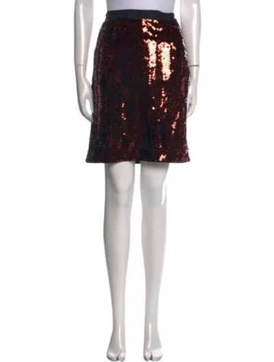 Pre-owned See By Chloé Sequin Embellishments Knee-length Skirt In Brown