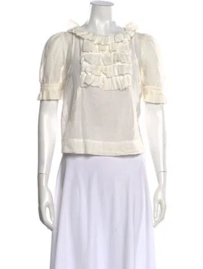 Pre-owned See By Chloé Short Sleeve Blouse In Neutral