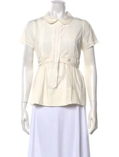 Pre-owned See By Chloé Short Sleeve Blouse In Neutrals